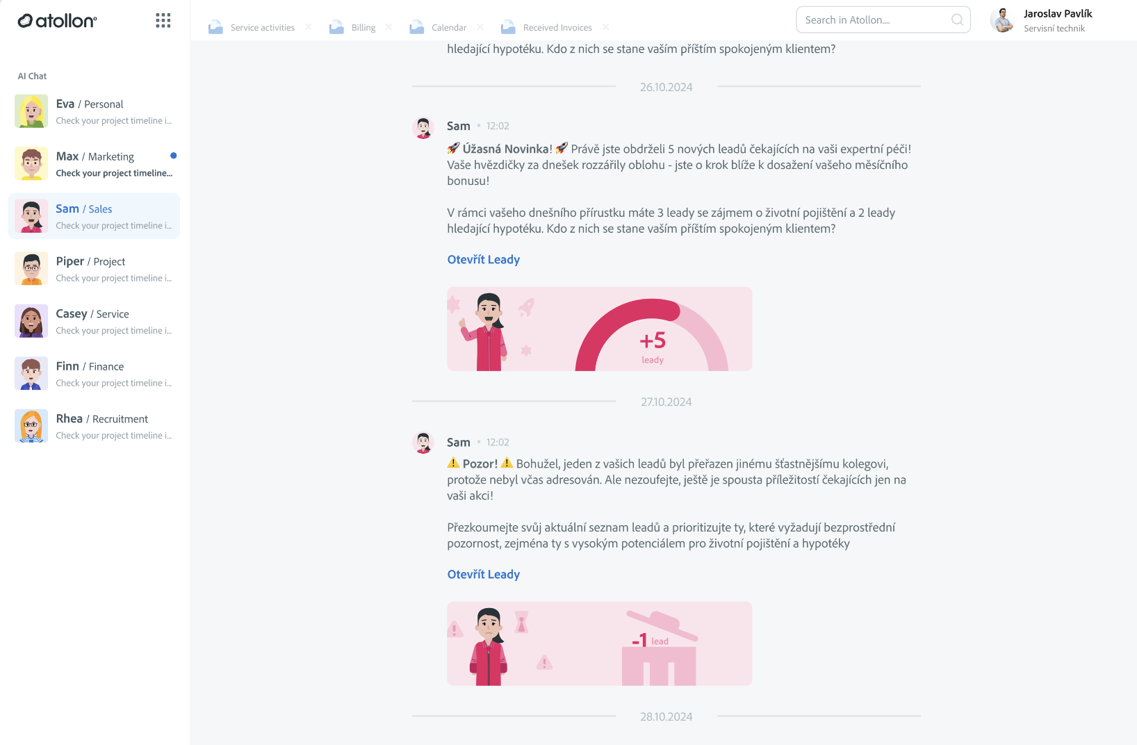 Atollon AI chat